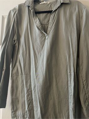 C&C California Sage Green V-neck Tunic Dress